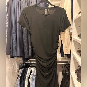 Norma kamali shirred dress